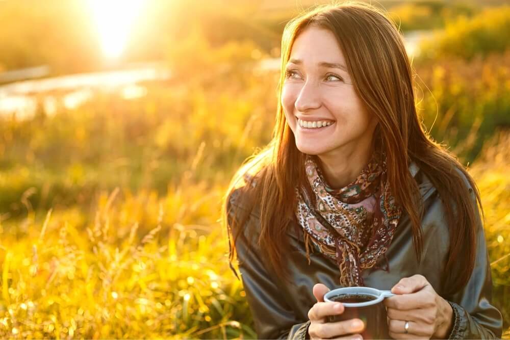 Woman smiling