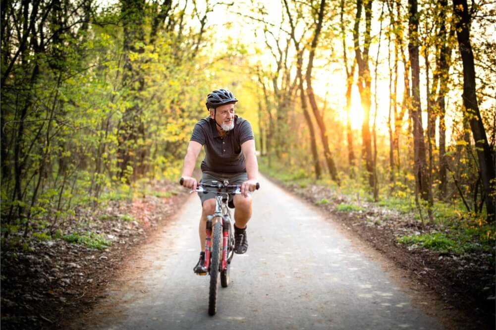 Man cycling