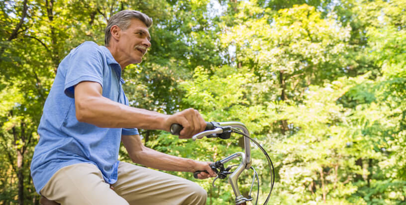 Man cycling