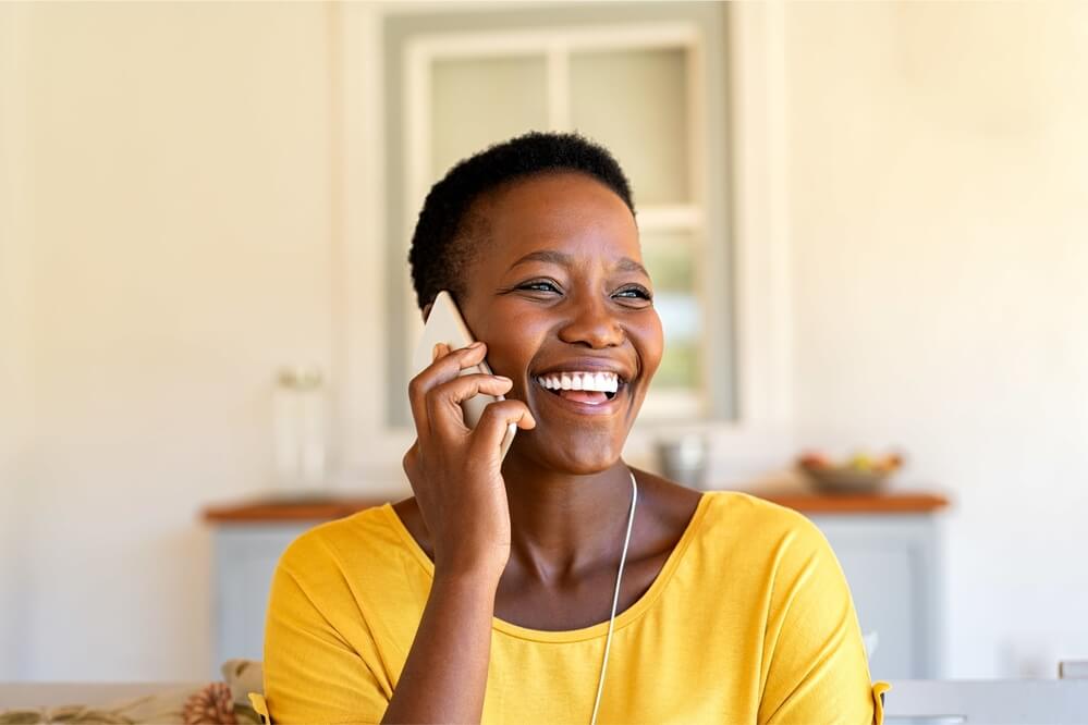 Woman laughing